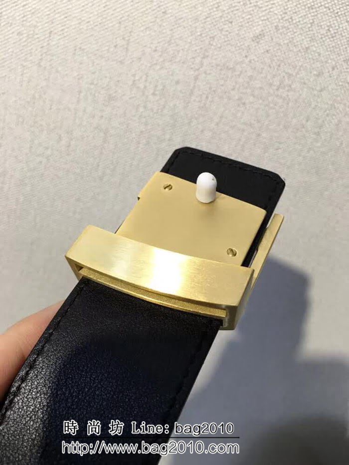 路易威登LV 香港專櫃新款 水波紋扣頭皮帶 專櫃同步 LHG1093